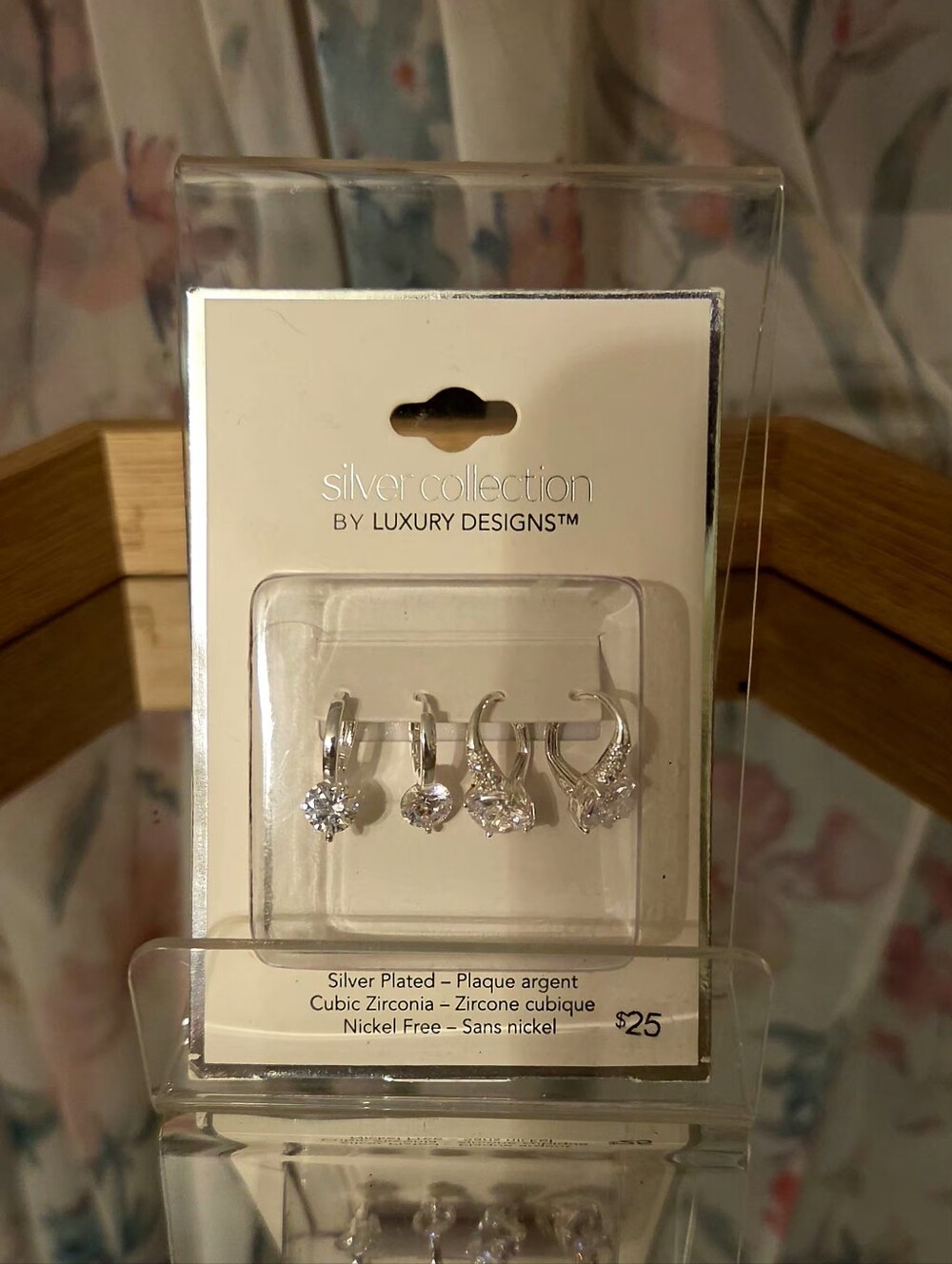 Luxury Designs Silver Plated Cubic Zirconia Earrings